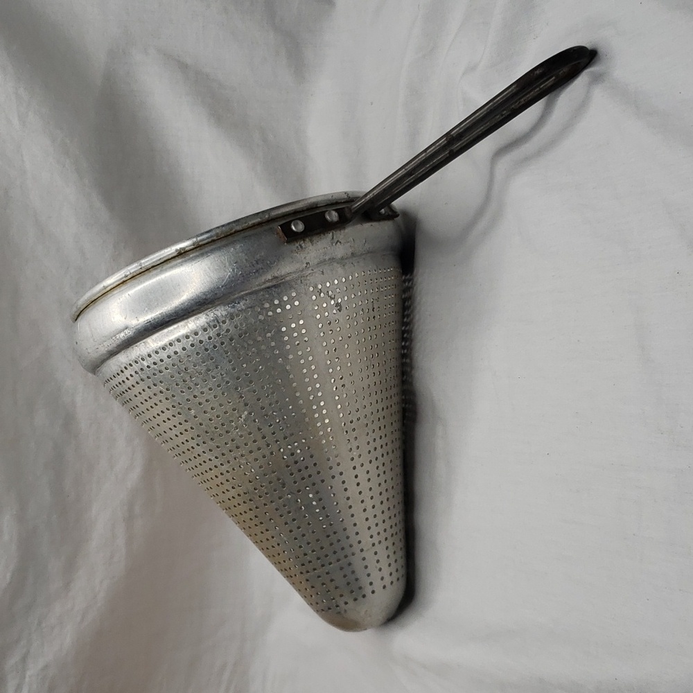 Vintage Large Midcentury Metal Canning Sieve